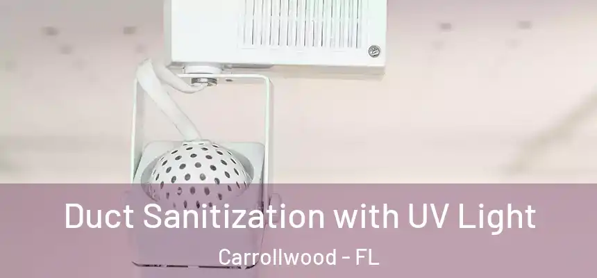  Duct Sanitization with UV Light Carrollwood - FL